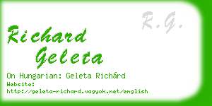 richard geleta business card