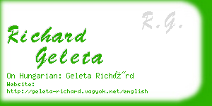 richard geleta business card
